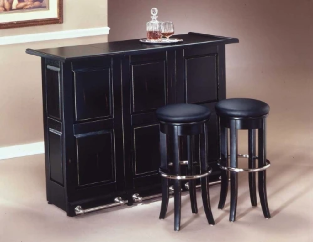 Black Fold Out Wooden bar